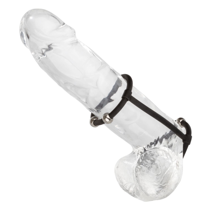 STEEL BEADED SILICONE ENHANCER CAGE - BLACK