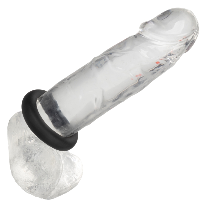 COCK RING MEDIUM BLACK ALPHA LIQUID SILICONE PROLONG