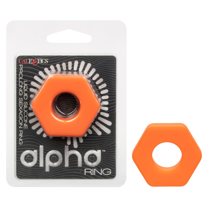 COCK RING ORANGE ALPHA LIQUID SILICONE PROLONG SEXAGON COCK RING ORANGE ALPHA LIQUID SILICONE PROLONG SEXAGON