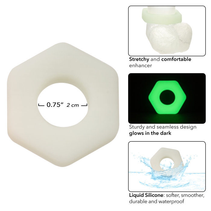 ALPHA GLOW-IN-THE-DARK LIQUID SILICONE PROLONG SEXAGON