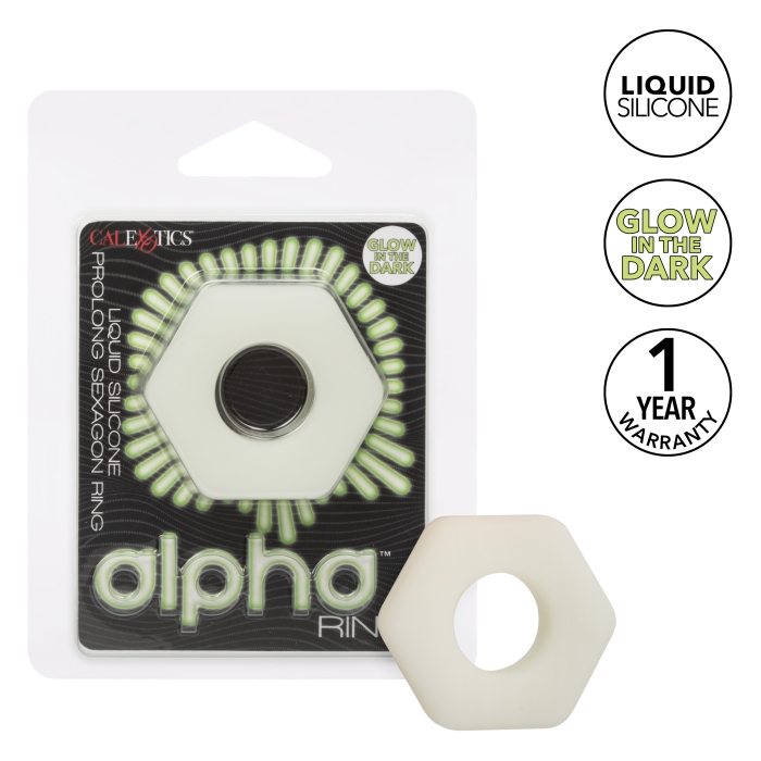 ALPHA GLOW-IN-THE-DARK LIQUID SILICONE PROLONG SEXAGON