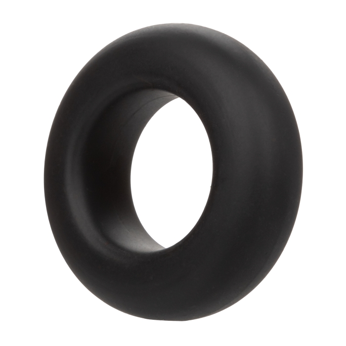 COCK RING BLACK ALPHA LIQUID SILICONE PROLONG SET OF 2
