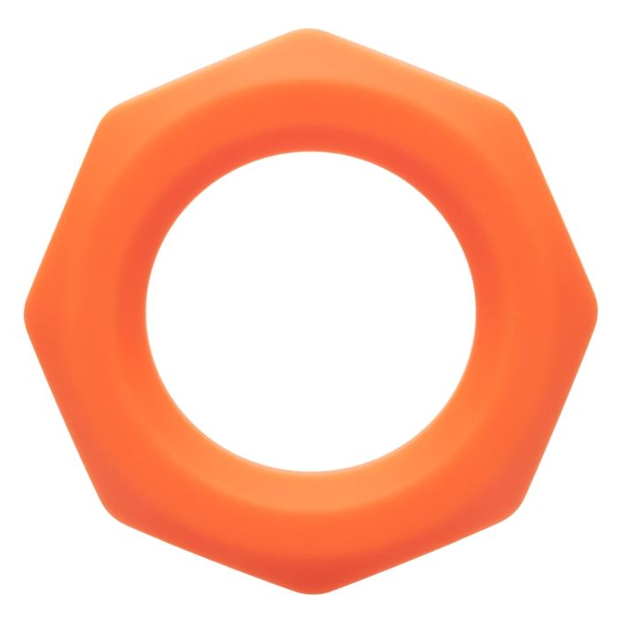 ALPHA LIQUID SILICONE SEXAGON RING - ORANGE