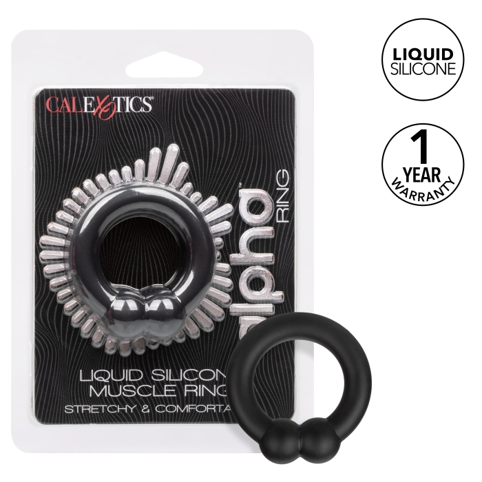 ALPHA LIQUID SILICONE MUSCLE RING - BLACK