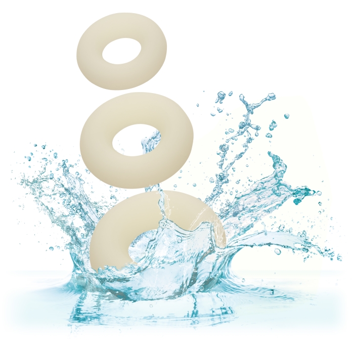 ALPHA GLOW-IN-THE-DARK LIQUID SILICONE 3 RING SET