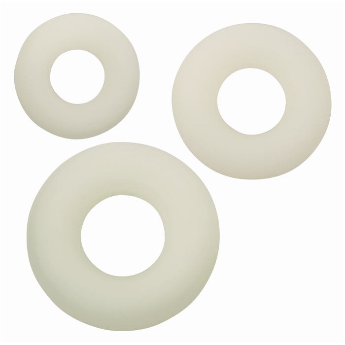 ALPHA GLOW-IN-THE-DARK LIQUID SILICONE 3 RING SET