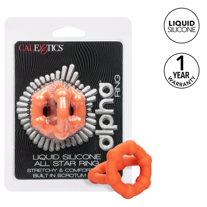 ALPHA LIQUID SILICONE ALL STAR RING - ORANGE