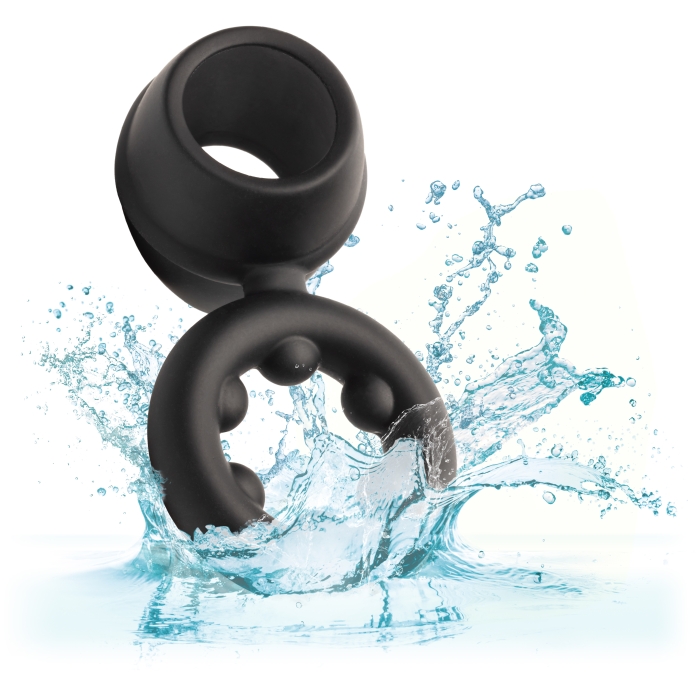 ALPHA LIQUID SILICONE DUAL MAGNUM RING - BLACK