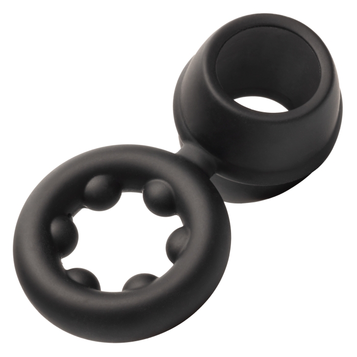 ALPHA LIQUID SILICONE DUAL MAGNUM RING - BLACK