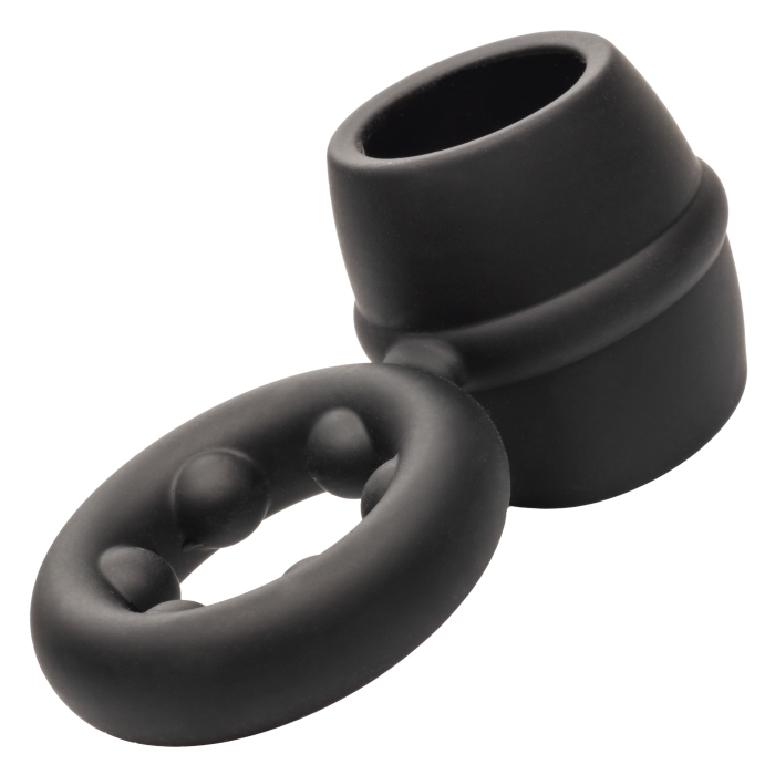 ALPHA LIQUID SILICONE DUAL MAGNUM RING - BLACK