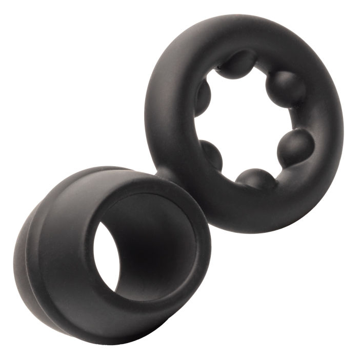 ALPHA LIQUID SILICONE DUAL MAGNUM RING - BLACK