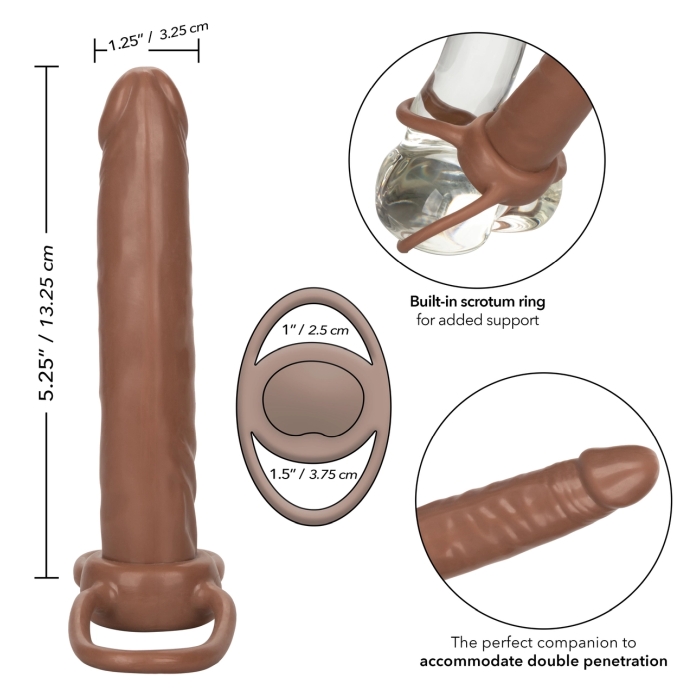 THE ACCOMMODATOR DUAL PENETRATOR - BROWN 5.25"