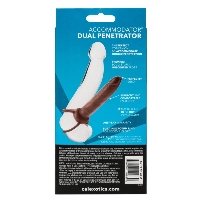 THE ACCOMMODATOR DUAL PENETRATOR - BROWN 5.25"