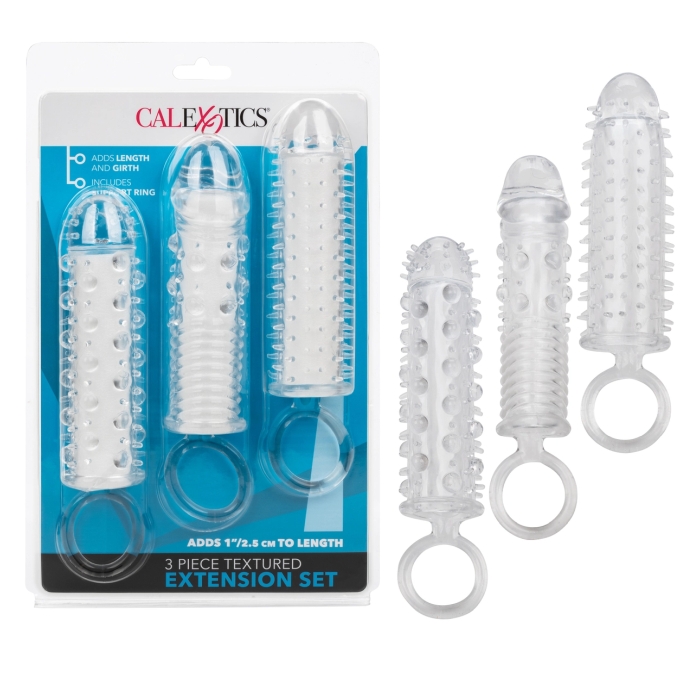 3 PIECE TEXTURED EXTENSION SET - CLEAR 3 PIECE TEXTURED EXTENSION SET - CLEAR