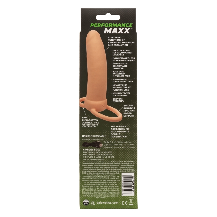 PERFORMANCE MAXX RECHARGEABLE THICK DUAL PENETRATOR - IVORY