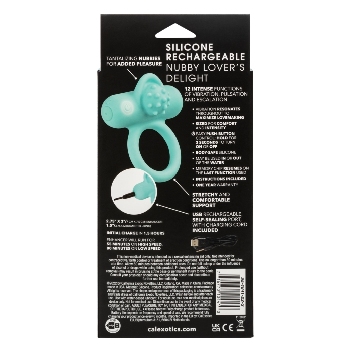SILICONE RCHRGBL NUBBY LOVERS DELIGHT