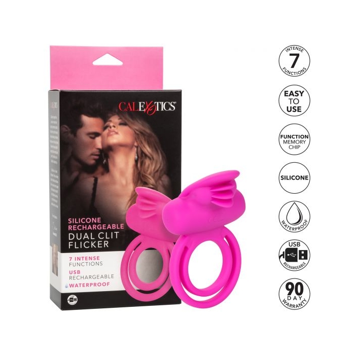 RECHARGEABLE DUAL CLIT FLICKER ENHANCER