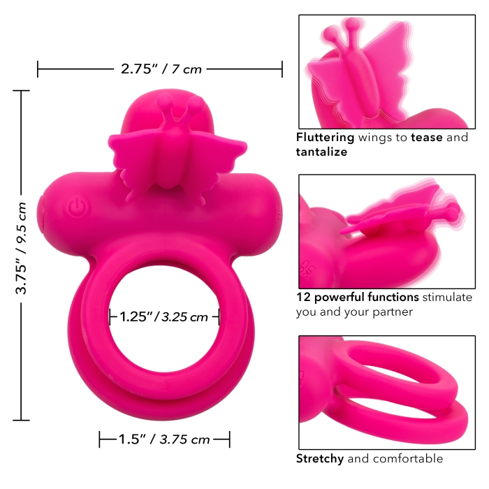 SILICONE RCHRGBL DUAL BUTTERFLY RING