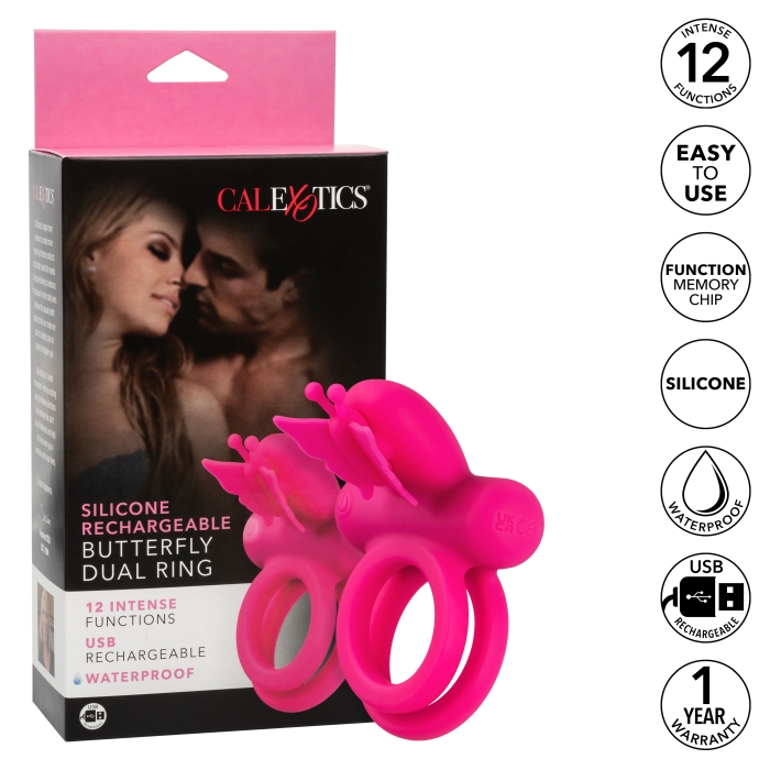SILICONE RCHRGBL DUAL BUTTERFLY RING