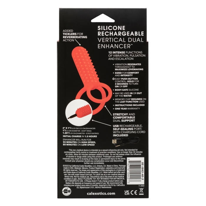 SILICONE RCHRGBL VERTICAL DUAL ENHANCER