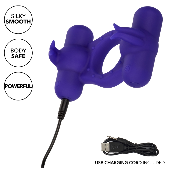 SILICONE RCHRGBL TRIPLE ORGASM ENHANCER