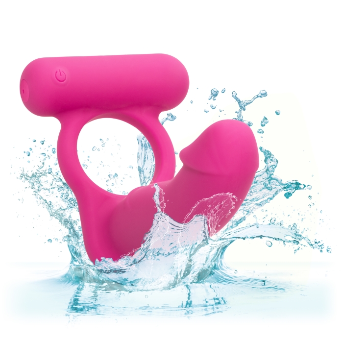 SILICONE RECHARGEABLE DOUBLE DIVER - PINK