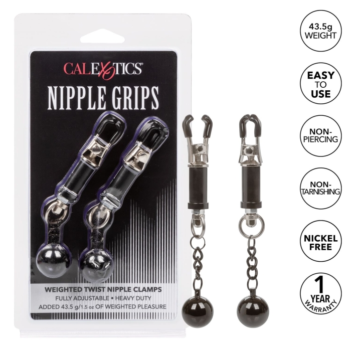 IPPLE GRIPS WEIGHTED TWIST NIPPLE CLAMPS IPPLE GRIPS WEIGHTED TWIST NIPPLE CLAMPS