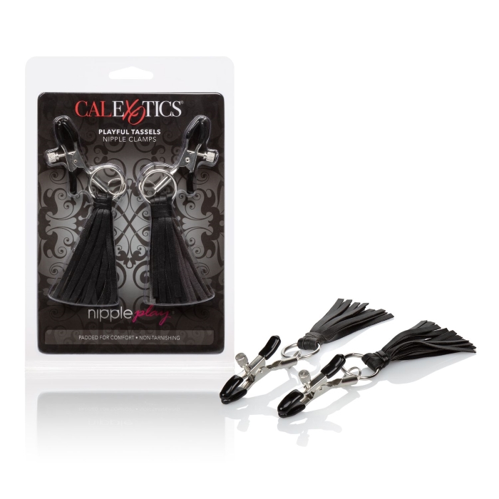 NIPPLE PLAY PLAYFUL TASSELS NIPPLE CLAMPS - BLACK NIPPLE PLAY PLAYFUL TASSELS NIPPLE CLAMPS - BLACK