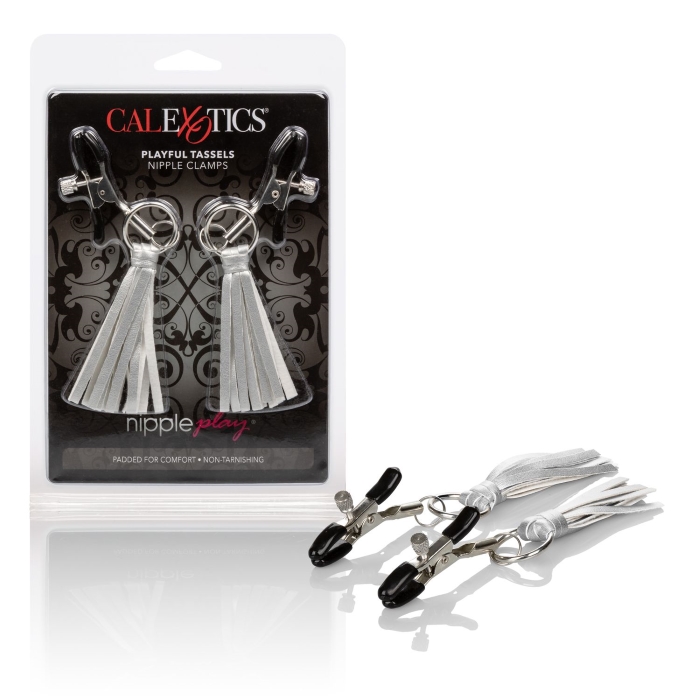 NIPPLE PLAY PLAYFUL TASSELS NIPPLE CLAMPS - SILVER NIPPLE PLAY PLAYFUL TASSELS NIPPLE CLAMPS - SILVER