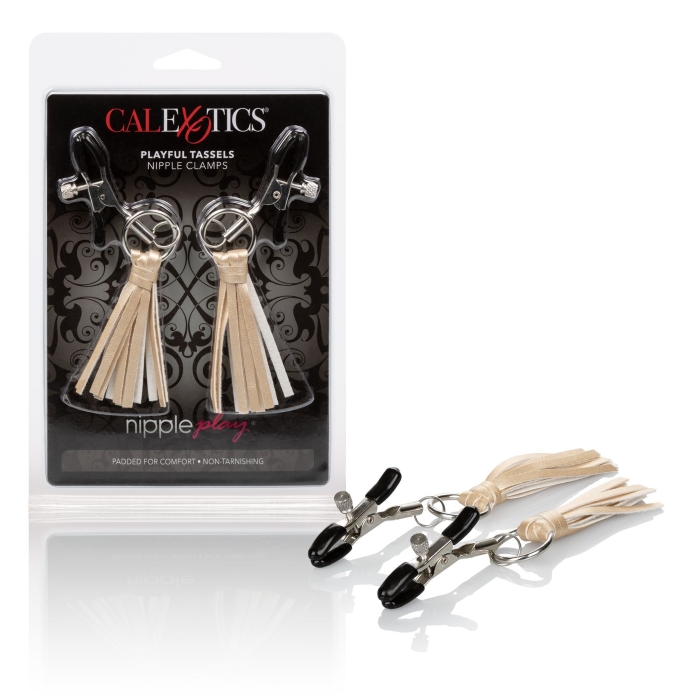 NIPPLE PLAY PLAYFUL TASSELS NIPPLE CLAMPS - GOLD NIPPLE PLAY PLAYFUL TASSELS NIPPLE CLAMPS - GOLD