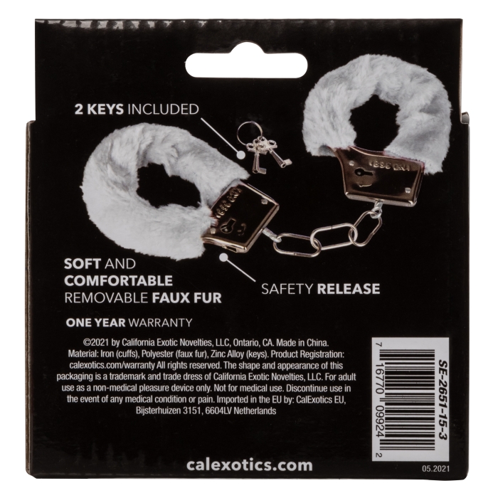 PLAYFUL FURRY CUFFS - WHITE