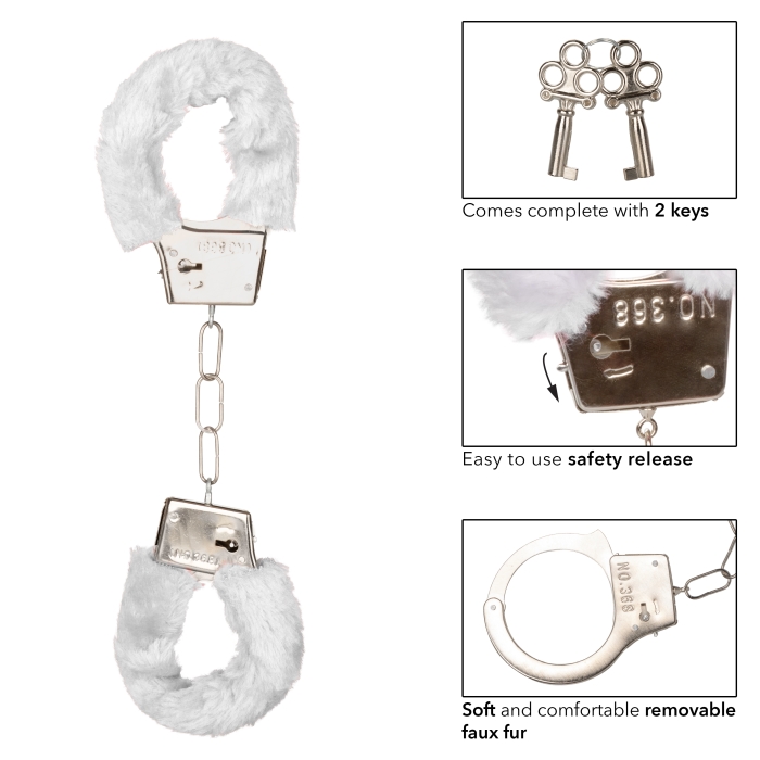PLAYFUL FURRY CUFFS - WHITE