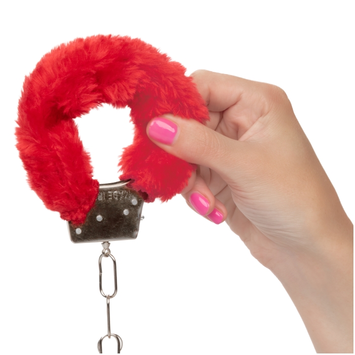 PLAYFUL FURRY CUFFS - RED