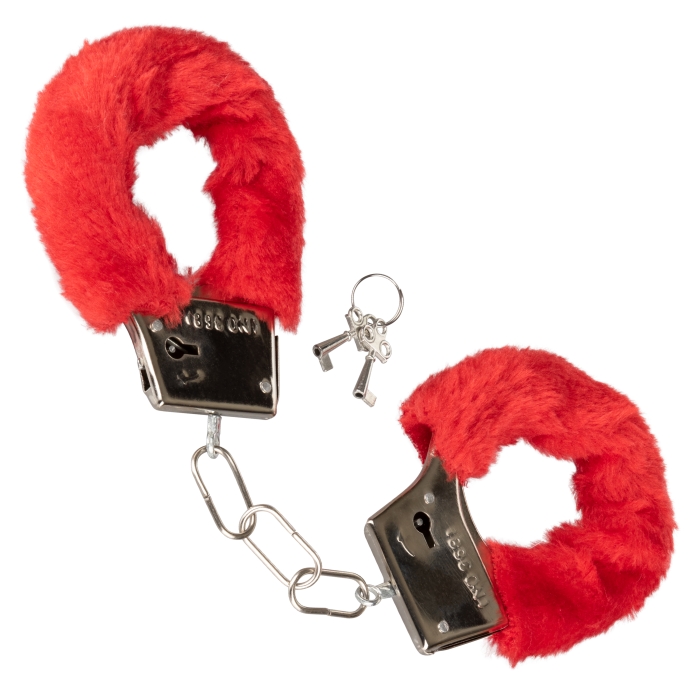 PLAYFUL FURRY CUFFS - RED