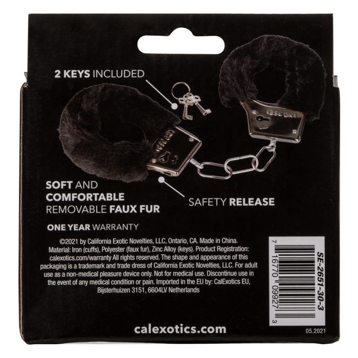 PLAYFUL FURRY CUFFS - BLACK