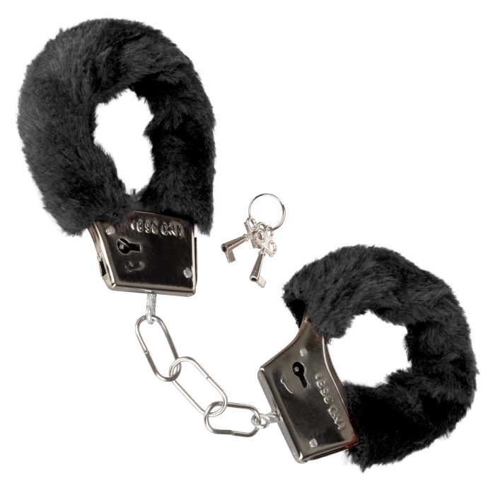 PLAYFUL FURRY CUFFS - BLACK