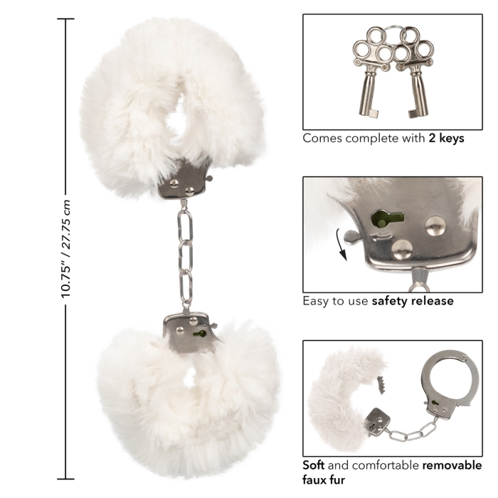 ULTRA FLUFFY FURRY CUFFS - WHITE