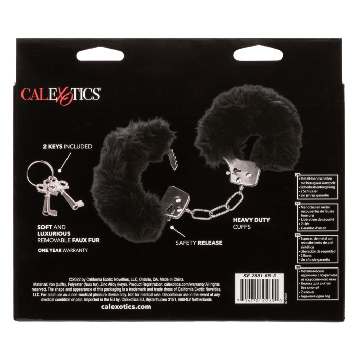 ULTRA FLUFFY FURRY CUFFS - BLACK