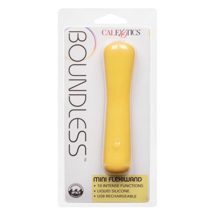 VIBE WAND 5" YELLOW 10X BOUNDLESS MINI FLEXIWAND
