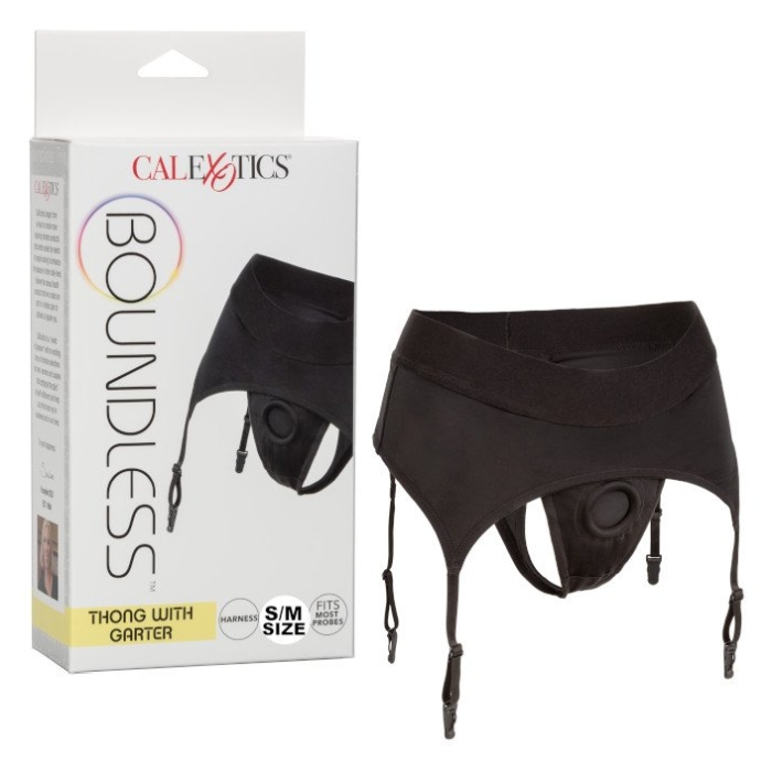 BOUNDLESS THONG W/ GARTER - S/M BOUNDLESS THONG W/ GARTER - S/M