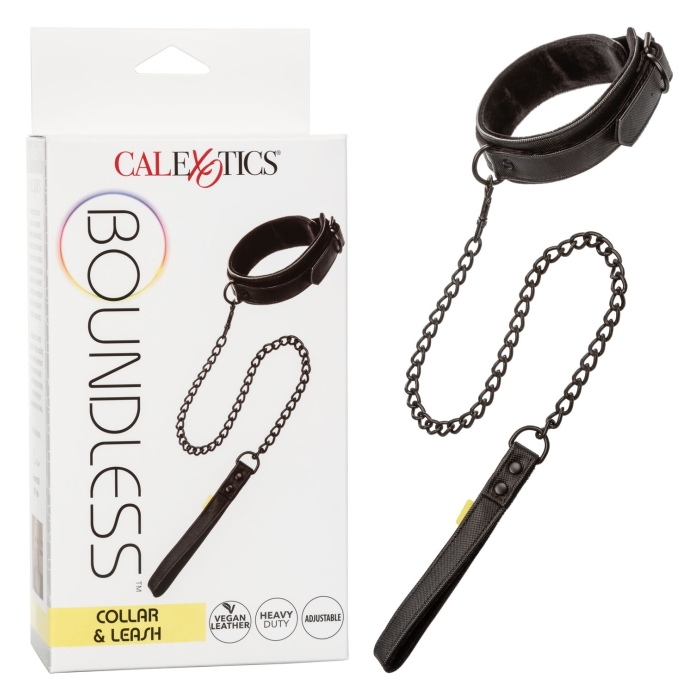 BOUNDLESS COLLAR WITH LEASH - BLACK BOUNDLESS COLLAR WITH LEASH - BLACK