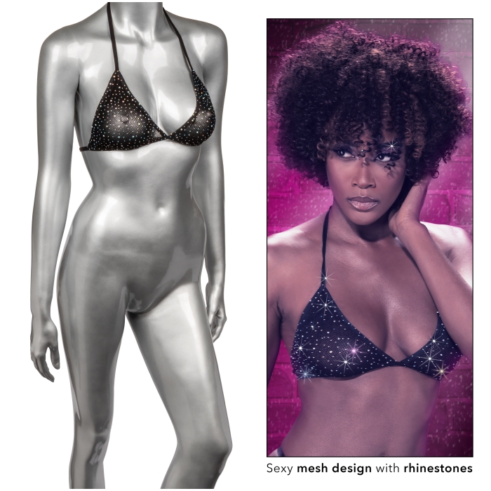 BIKINI TOP BLACK RADIANCE TRIANGLE