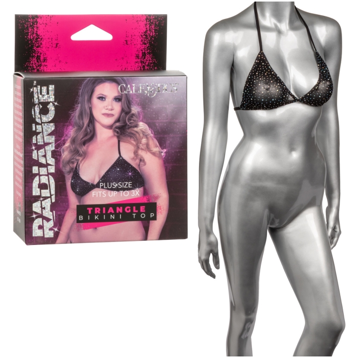 BIKINI TRIANGLE TOP BLACK PLUS SIZE RADIANCE BIKINI TRIANGLE TOP BLACK PLUS SIZE RADIANCE
