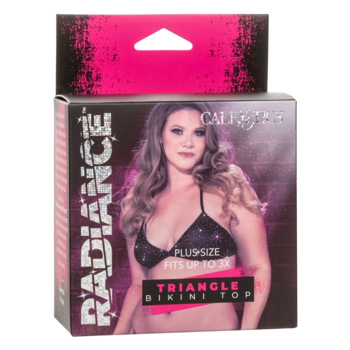 BIKINI TRIANGLE TOP BLACK PLUS SIZE RADIANCE