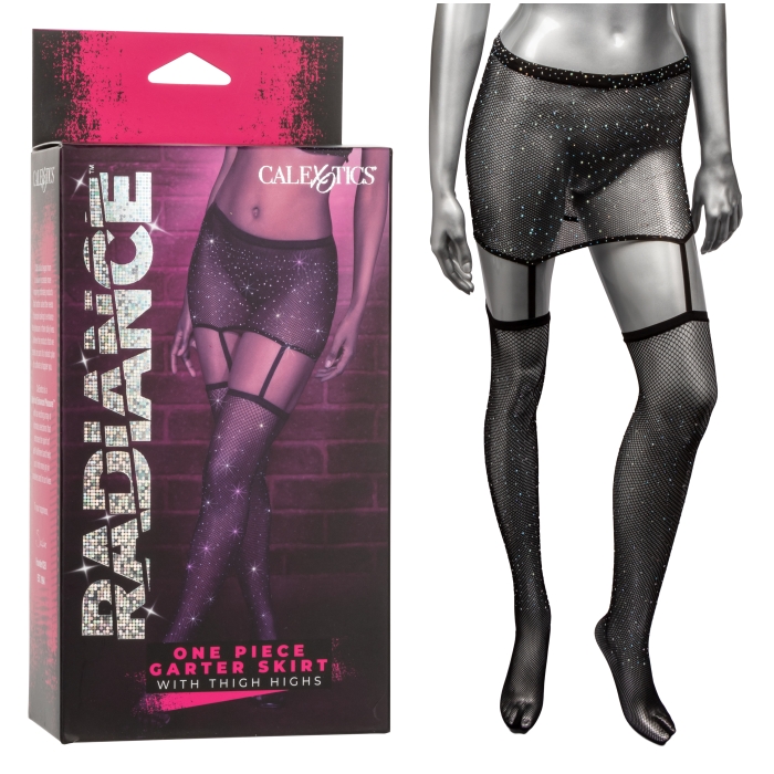 GARTER SKIRT W/ THIGH HIGHS BLACK RADIANCE ONE PIECE GARTER SKIRT W/ THIGH HIGHS BLACK RADIANCE ONE PIECE