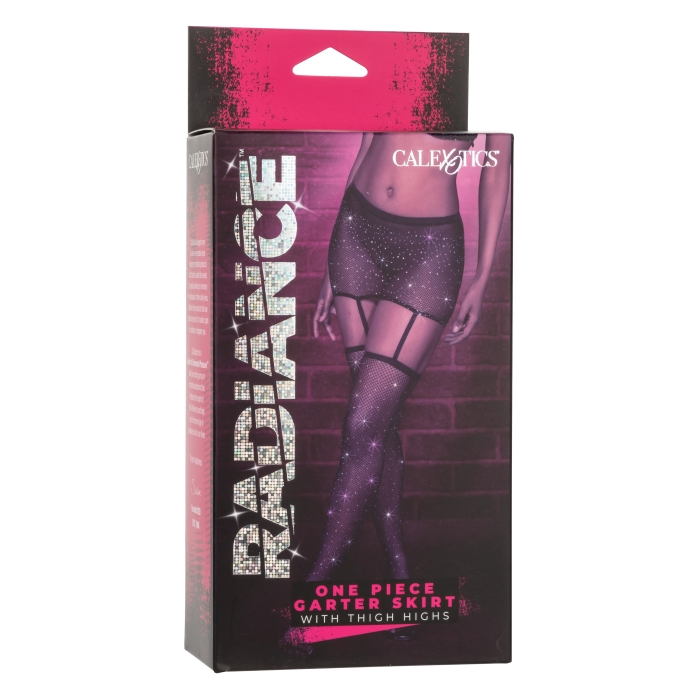 GARTER SKIRT W/ THIGH HIGHS BLACK RADIANCE ONE PIECE