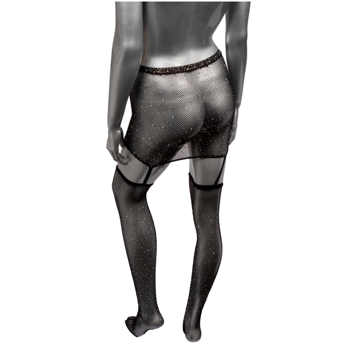 GARTER SKIRT W/ THIGH HIGHS BLACK RADIANCE ONE PIECE