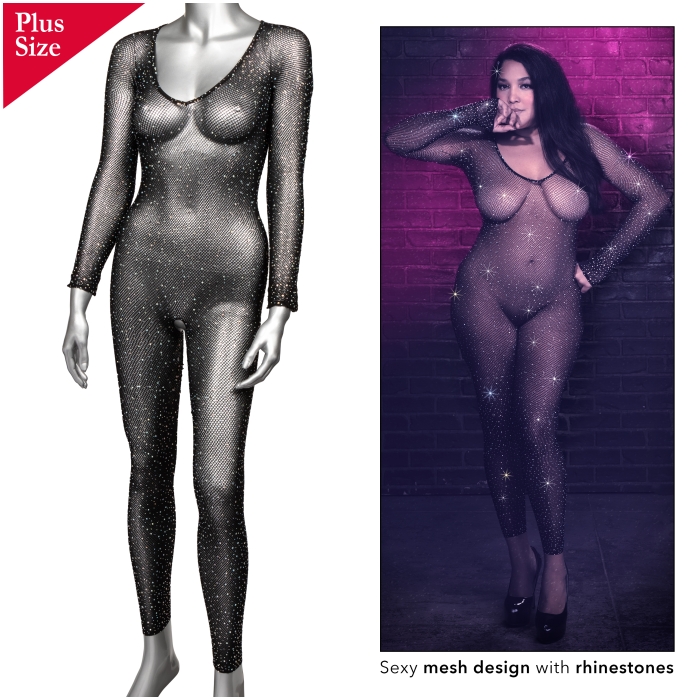 RADIANCE - PLUS SIZE CROTCHLESS FULL BODY SUIT