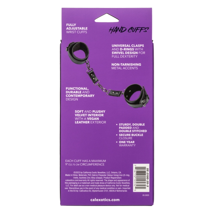 HANDCUFFS BLACK EUPHORIA COLLECTION