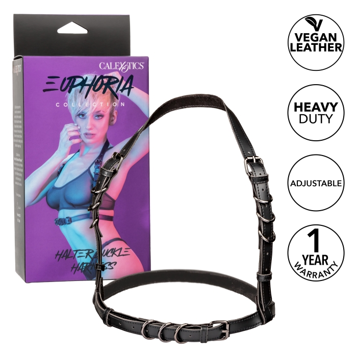 HARNESS BLACK EUPHORIA COLLECTION HALTER BUCKLE